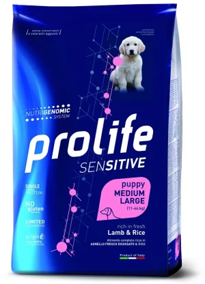 Prolife Dog Sensitive Puppy Medium/Large Agnello/Riso Kg 10