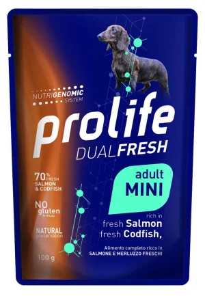 Prolife Dog UM Dual Buste Mini Salmone 10 x Gr 100