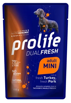 Prolife Dog Um Dual Buste Mini Tacchino 10 x Gr 100