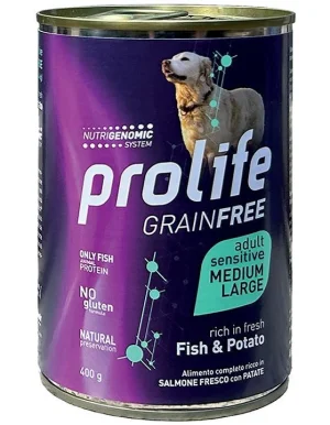 Prolife Dog UM Grain Free Medium/Large Pesce/Patate 400g