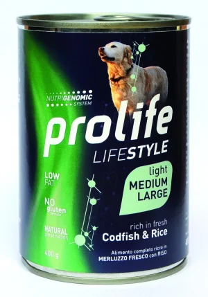 Prolife Dog Um Life Medium/Large Light Merluzzo 400g