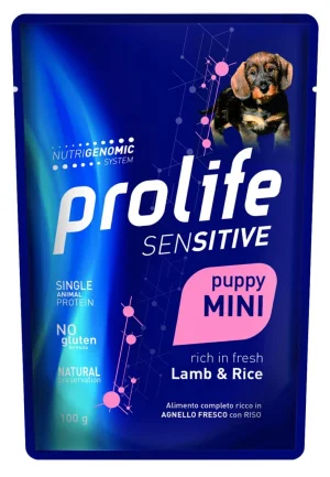 Prolife Dog Um Sensitive BustE Puppy Mini Agnello 10 x 100g