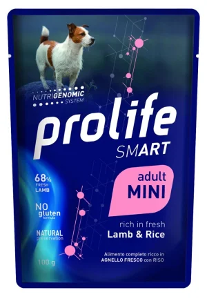 Prolife Dog Um Smart Buste Mini Agnello/Riso 10 x Gr 100