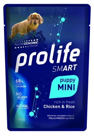Prolife Dog Umido Smart Buste Puppy Mini Pollo/Riso 10 x 100g
