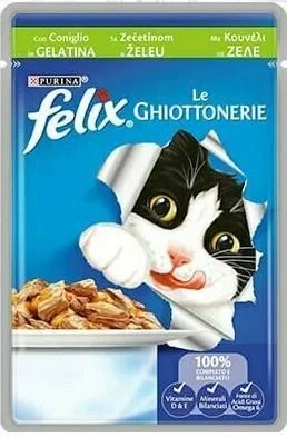 Purina Felix Ghiottonerie Coniglio in Gelatina 26 x 85 g