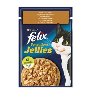 Purina Felix Sensation Tacchino e Spinaci in Gelatina 26 x 85 g