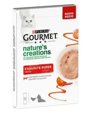 Purina Gourmet Nature's Creations Snack Manzo/Pomodoro 5x10 g