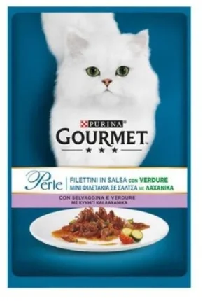 Purina Gourmet Perle Filetti di Selvaggina e Verdure 26 x 85 g