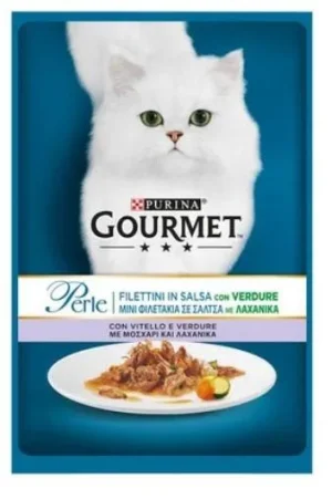 Purina Gourmet Perle Filetti di Vitello e Verdure 26 x 85 g