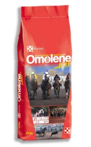 Purina Horse OMOLENE 100 TECH - Alimento concentrato energia cavalli - Kg.25