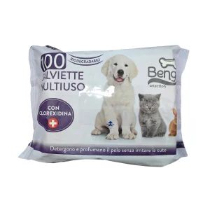 Salviette clorexidina cani e gatti Bengy 100 pezzi