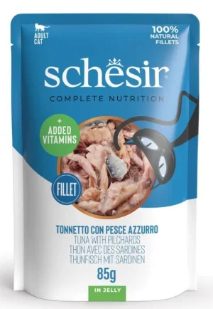 Schesir Buste Gatto Tonnetto e Pesce Azzurro 12 x 85 g