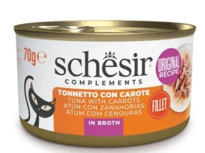 Schesir Cat Brodo Filetti di Tonnetto e Carote 70 g