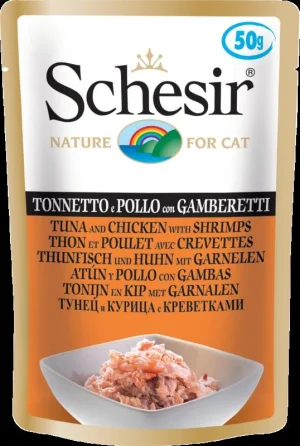 Schesir Cat Buste Tonno/Pollo/Gamberetti 30 x 50 g