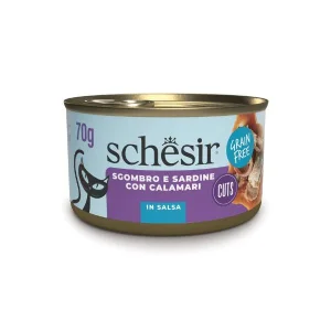 Schesir Cat Filetti di sgombro e sardine con calamari 70 g