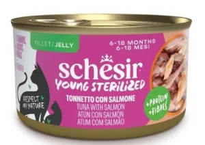Schesir Cat Jelly Young Sterilized Tonno e Salmone 85 g