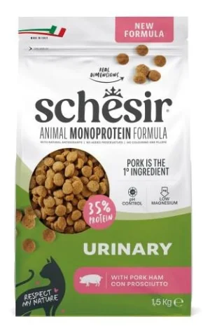 Schesir Cat Mono Urinary Prosciutto 1,5 kg - Crocchette per gatti