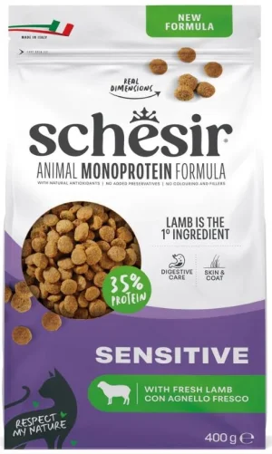 Schesir Cat Sensitive Agnello Crocchette 400 g