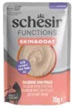 Schesir Cat Skin&Coat Salmone/Pollo Mousse - 12 x 70 g (Buste)
