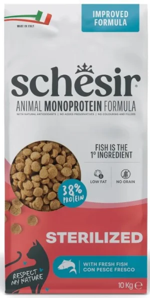 Schesir Cat Sterilized Pesce 10 kg - Crocchette per gatti sterilizzati