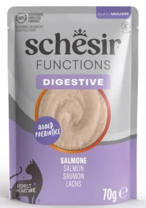 Schesir Digestive Mousse Salmone per Gatto - 12x70 g