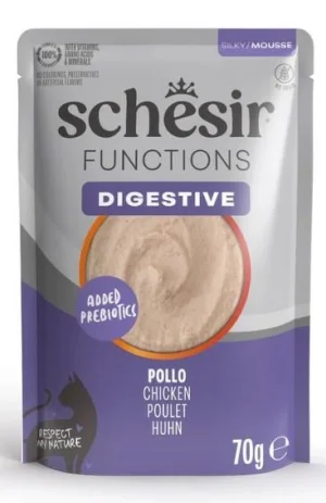 Schesir Gatto Buste Digestive Pollo Mousse 12 x 70 g