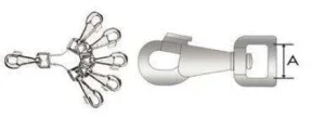 Set Moschettoni 3 Cromati - Per Cane