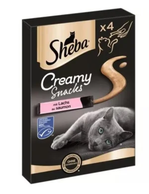 Sheba Creamy Snacks Salmone per Gatto 4 x 12 g