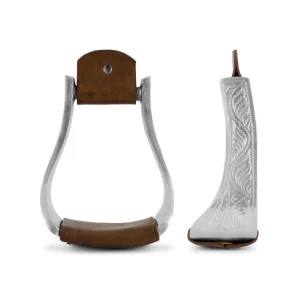 Staffe Western in Alluminio con Pedane in Cuoio - Lakota