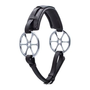 Stubben Flower Ring - Anello per monta inglese in cuoio e acciaio (nero)
