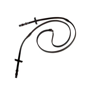 Stubben Redini in Cuoio Strette - Leather Reins Plain - Cob/Full (140 cm) Nero