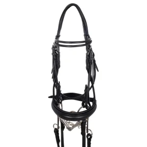 Supreme Briglia Dressage Double Round Browband in cuoio