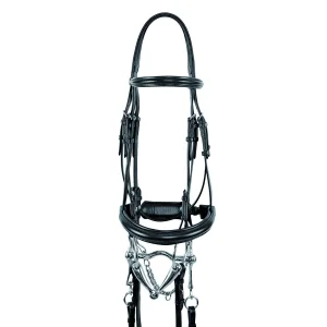 Supreme Briglia Dressage morso/filetto in cuoio nero