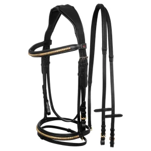 Testiera inglese Supreme con clincher e redini in gomma