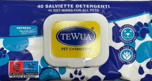 Tewua Salviette Talco 40 Pz - Igiene per Cani