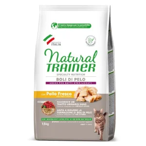 Natural Trainer Boli di Pelo con Pollo Fresco 1,5 Kg