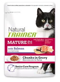 Trainer Natural Mature Salmone Umido Gatto Anziano 12x85g