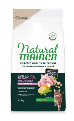 Trainer Natural Selected Quality Cat No Grain Ster Tacchino 1,25 kg