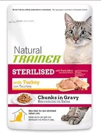 Trainer Natural Sterilised Tacchino 85 g per Gatti