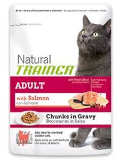 Trainer Natural umido gatto adulto salmone 12x85 g