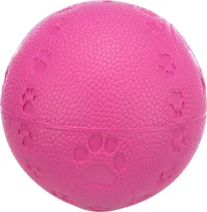 TRIXIE Palla gioco Impronte – Gomma naturale Ø6 cm (rosa)