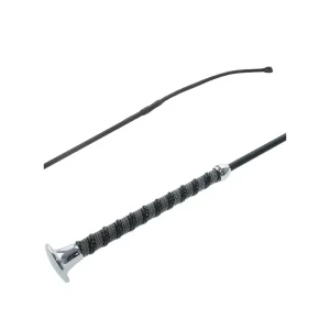 Umbria Equitazione Frustino Dressage Manico Bicolore Grip+Pelle Nero