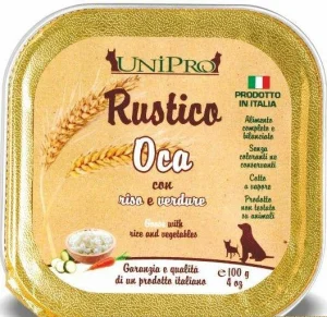 Unipro Rustico Oca, Riso e Verdure per Cani 32 x 100 g