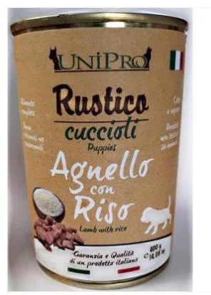Unipro Rustico Puppy Agnello/Riso 400 g - Umido per Cuccioli