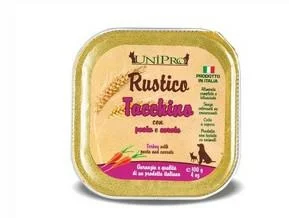 Unipro Rustico Tacchino, Pasta Integrale e Carote 32 x 100 g