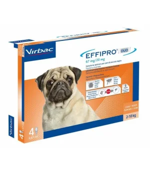 Virbac Effipro Duo Cane S - Antiparassitario, 4 pipette