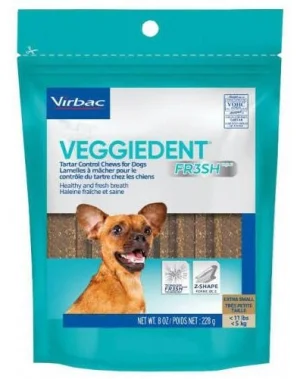 Virbac Veggiedent XS 120 g - Snack masticabile per cani