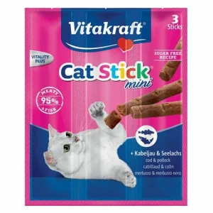 Vitakraft Cat-Stick Merluzzo / Merluzzo nero 3x6 g (18 g)