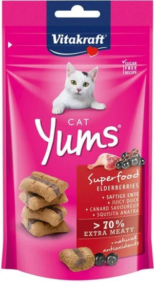 Vitakraft Cat Yums Superfood Sambuco e Anatra 40 g