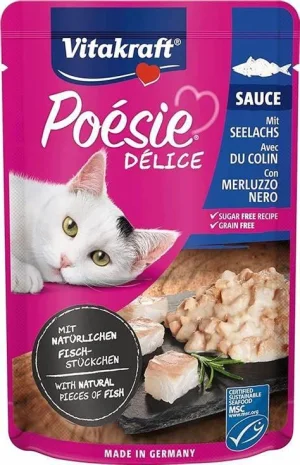 Vitakraft Poesie Delice Sauce Merluzzo Nero 23 x 85 g